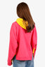Etro Yellow/Pink Cotton Graphic Print Crew Neck Hoodie Size M