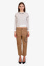 Gucci Brown Logo Chino Straight Leg Pants Size 29