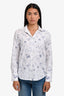PS Paul Smith White Cotton Blue 'Scribble' Button Down Shirt Size 40