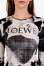 Loewe Black/White Velvet Balloon Print Long Sleeve Top Size 34