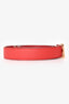 Hermès 2015 Red Epsom Leather Mini Constance Reversible Belt 24mm Size 85