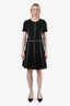 Robe évasée en maille noire Alexander McQueen, taille L