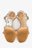 Valentino Nude Leather Rockstud Block Heels Size 36