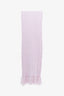 Courreges Purple Wool Knit Fringe Scarf
