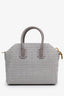 Sac mini Antigona Givenchy en toile de cuir grise à motif jacquard 4G, avec bandoulière