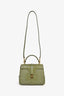 Celine 2020 Light Khaki Green Lizard '16' Top Handle Bag with Strap