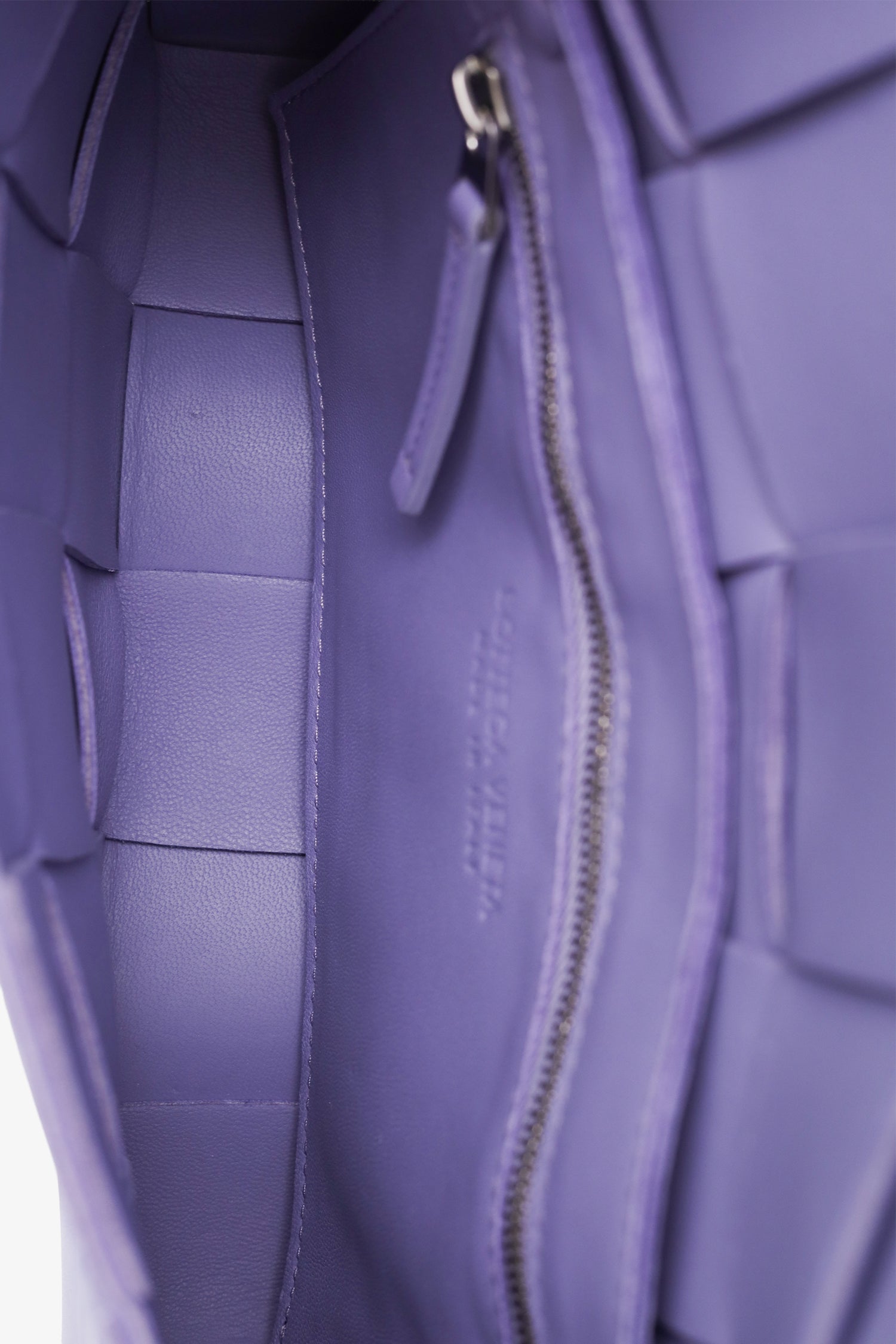 Bottega Veneta Purple Leather Intrecciato Cassette Crossbody Bag