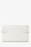 Hermès 2008 White Epsom Leather Kelly Depliant Medium Trifold Wallet