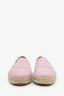 Pre-loved Chanel™ Pink Lambskin Leather Interlocking CC Logo Espadrilles Size 40