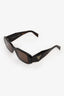 Prada Tortoiseshell Rectangular Symbole Sunglasses