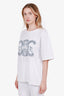 Celine White 'Triomphe' Oversized T-Shirt Size XS