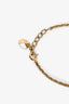 Christian Dior Gold Tone Crystal Heart Bracelet