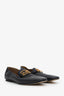 Hermès Black Leather Horse Buckle Loafers Size 36