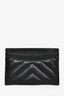 Pre-loved Chanel™ 2018-19 Black Chevron Quilted Lambskin Cardholder