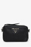 Prada Black Leather Camera Crossbody Bag SHW