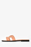 Hermès Peach Leather Oran Sandals Size 37