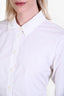 Frame White Cotton Back Waist Tie Button Down Shirt Size S