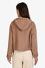 Miu Miu Camel Wool Cashmere Zip Logo Embroidered Hoodie Size 38