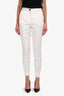 Dolce & Gabbana White Wool Tapered Trousers Size 40