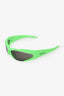 Balenciaga Green Wrap Around Sunglasses