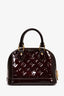 Louis Vuitton Burgundy Monogram Vernis Alma BB Top Handle