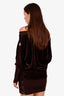 Robe courte en velours marron Moncler, taille M