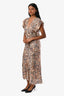 Isabel Marant Leopard Print Silk Blend Top + Midi Skirt Set Size 38/40