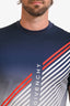 Givenchy Blue/White Logo Ombre T-Shirt Size L Men's