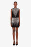 Balmain Black Embellished Sleeveless Bodycon Mini Dress Size 36