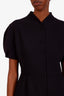 Gucci Black Wool Short Sleeve Peplum Top Size 42