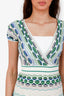 M Missoni Blue/Green Multicolour Mini Dress Size US 0