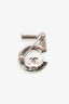 Pre-loved Chanel™ 2025 Silver Tone Crystal '5' Brooch