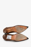 Saint Laurent Brown Leather Front Tie Heels Size 36.5