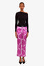 Tom Ford Purple Silk Tie Dye Pants Size XXS