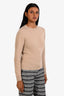 Miu Miu 2023 Beige Cashmere Logo Cardigan Size 36