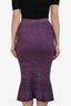 Stella McCartney Purple Cotton Midi Skirt Size 38