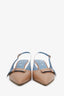 Prada Beige Leather Logo Bow Slingback Heels Size 38