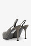 Saint Laurent Grey Suede 'Tribtoo' Platform Pumps Size 36.5
