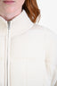 Guest In Residence Cream/Red Wool Cashmere Quilted Reversible Jacket Size X-Large