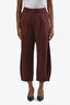 Pantalon barrel Apiece Apart en coton et lin bordeaux, taille 2