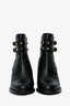 Valentino Black Leather Rockstuds Ankle Boots Size 36