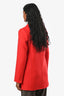 Manteau Max Mara rouge en laine et angora, croisé, taille 4