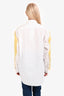 Acne Studios White/Yellow Floral Print Serene Chiffon Long Sleeve Button Down Shirt Size 38