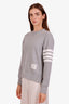 Thom Browne Grey Cotton 4 Bar Crewneck Sweatshirt Size 2