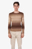Ralph Lauren Purple Label Ombre Brown Silk Linen Knit Sweater Size XS Mens