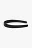 Salvatore Ferragamo Black Leather Vara Bow Headband