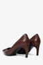Roger Vivier Brown Pointed Toe Kitten Heel Pumps Size 37