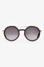 Max Mara Rose Gold Brown Round Aviator Sunglasses