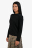 Pre-loved Chanel™ Black Long Sleeve Top with Button-Up Back Size 38