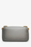 Fendi Grey Leather Baguette Chain Midi Shoulder Bag GHW